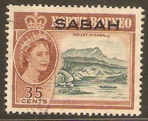 Sabah 1964 35c Slate-blue and red-brown. SG417.